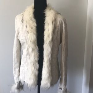 Cache Ivory Fur & Leather